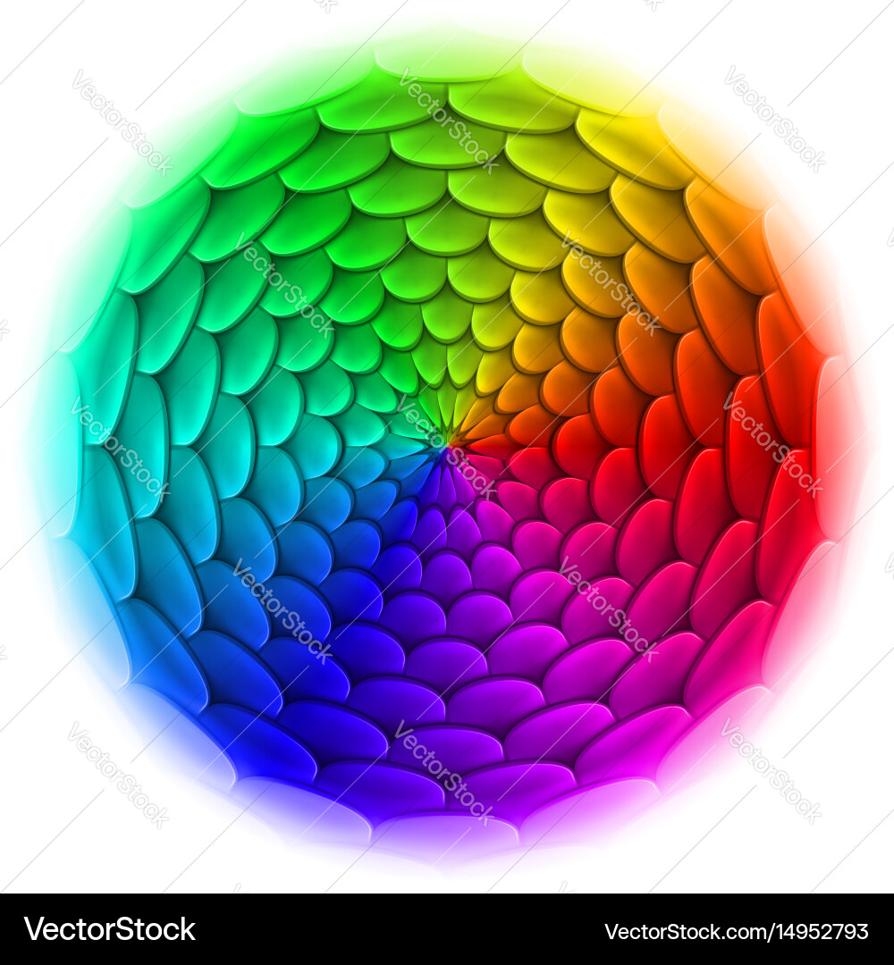 Roof tile pattern abstract design in spectrum vector image