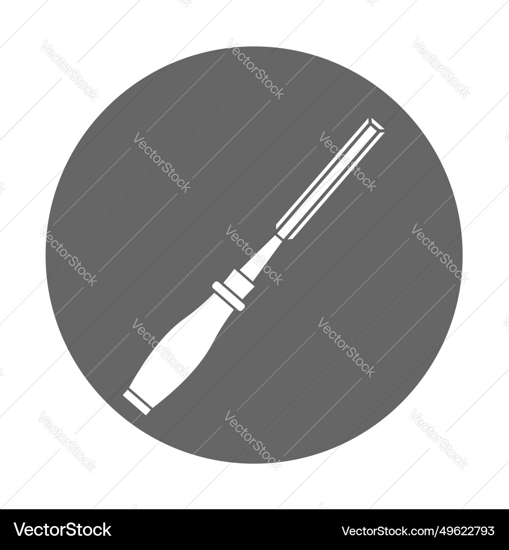 Simple of chisel concept work tools for design Simple of chisel concept work tools for design vector image