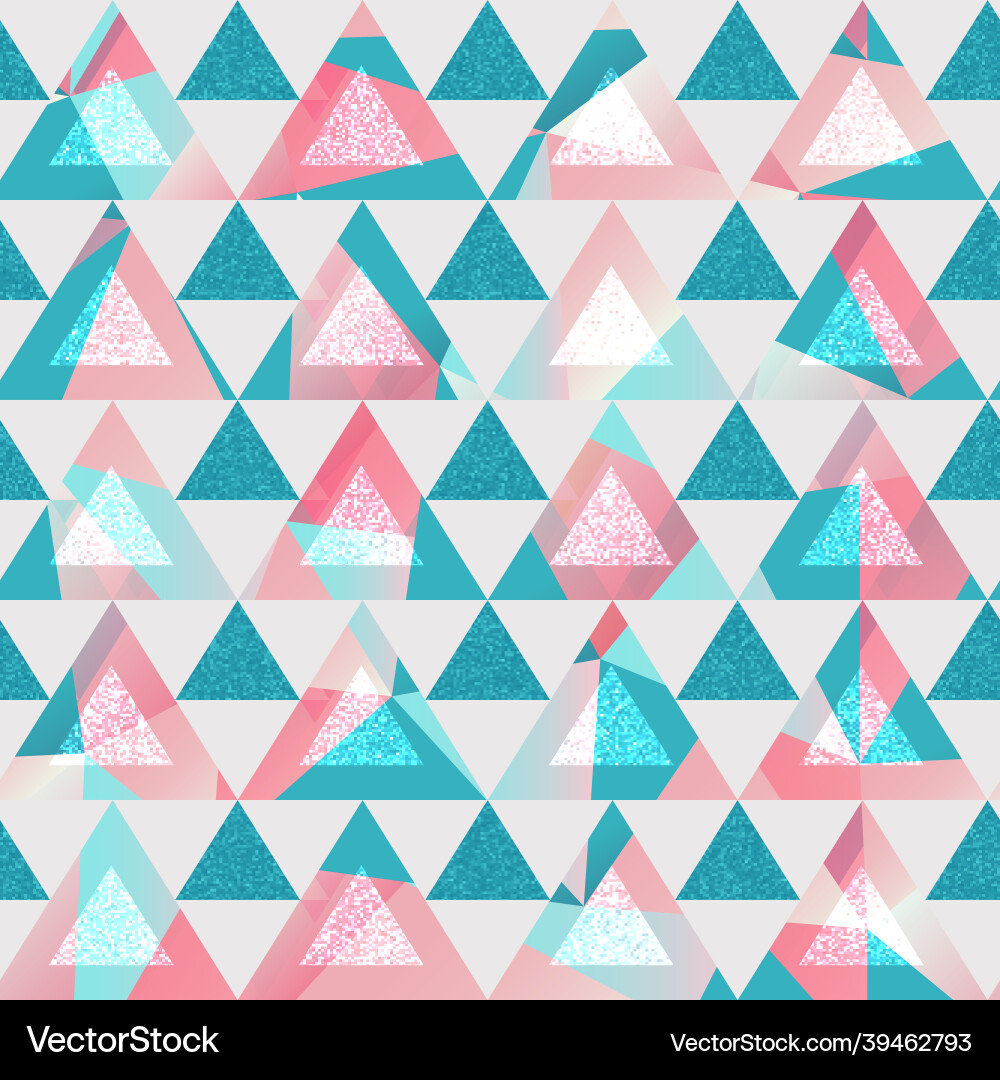Triangles seamless pattern vector image