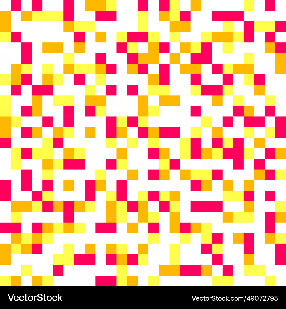 Warm color pixel pattern or background vector image