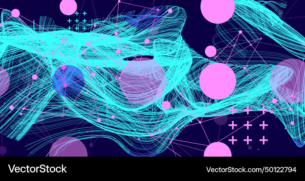 Abstract wave lines design element for technology Abstract wave lines design element for technology vector image