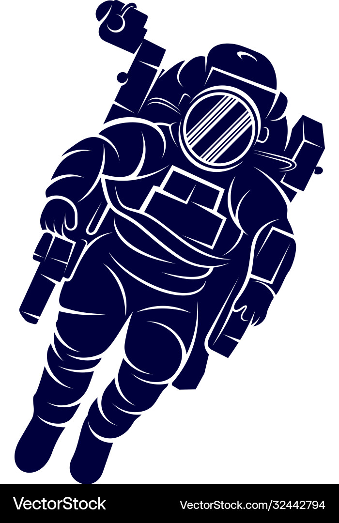 Astronaut design template in space icon Astronaut design template in space icon Vector Image