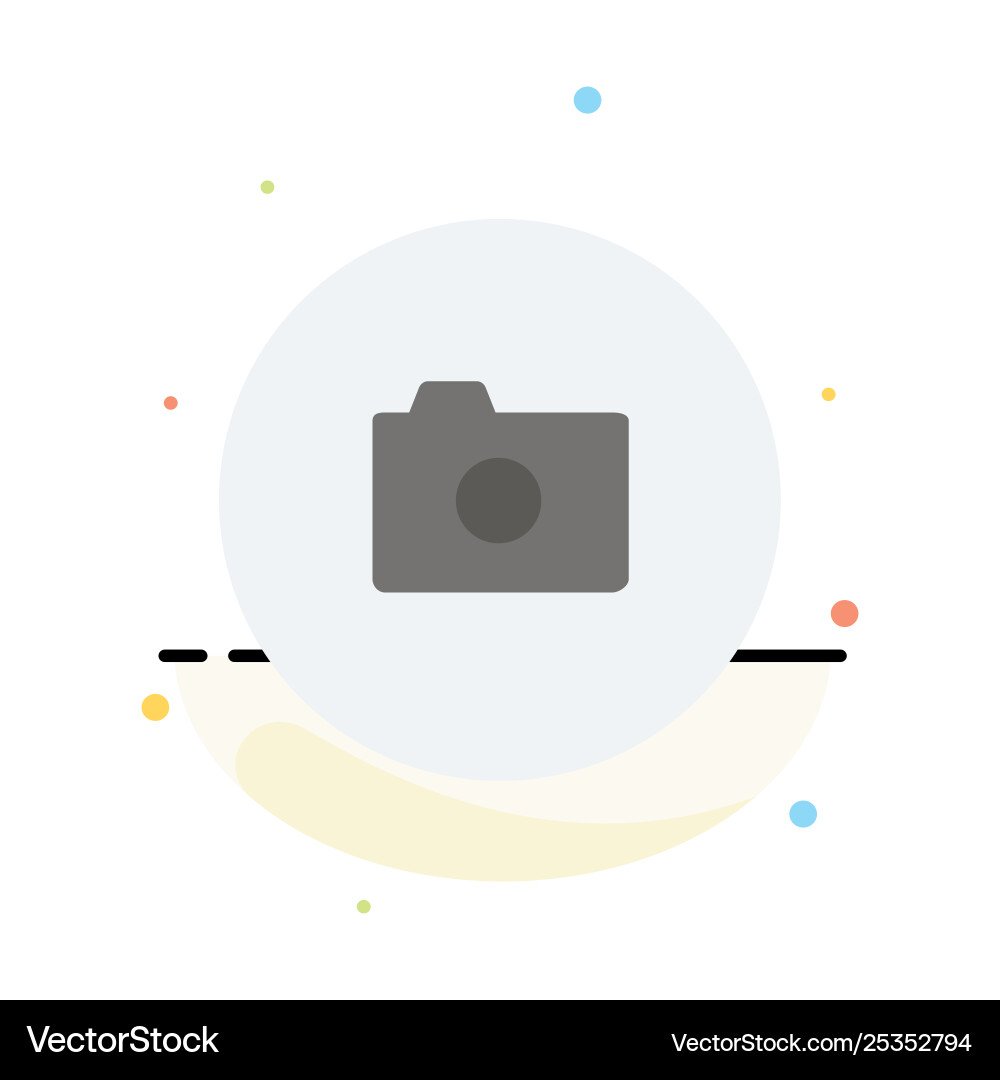 Camera image basic ui abstract flat color icon Camera image basic ui abstract flat color icon Vector Image