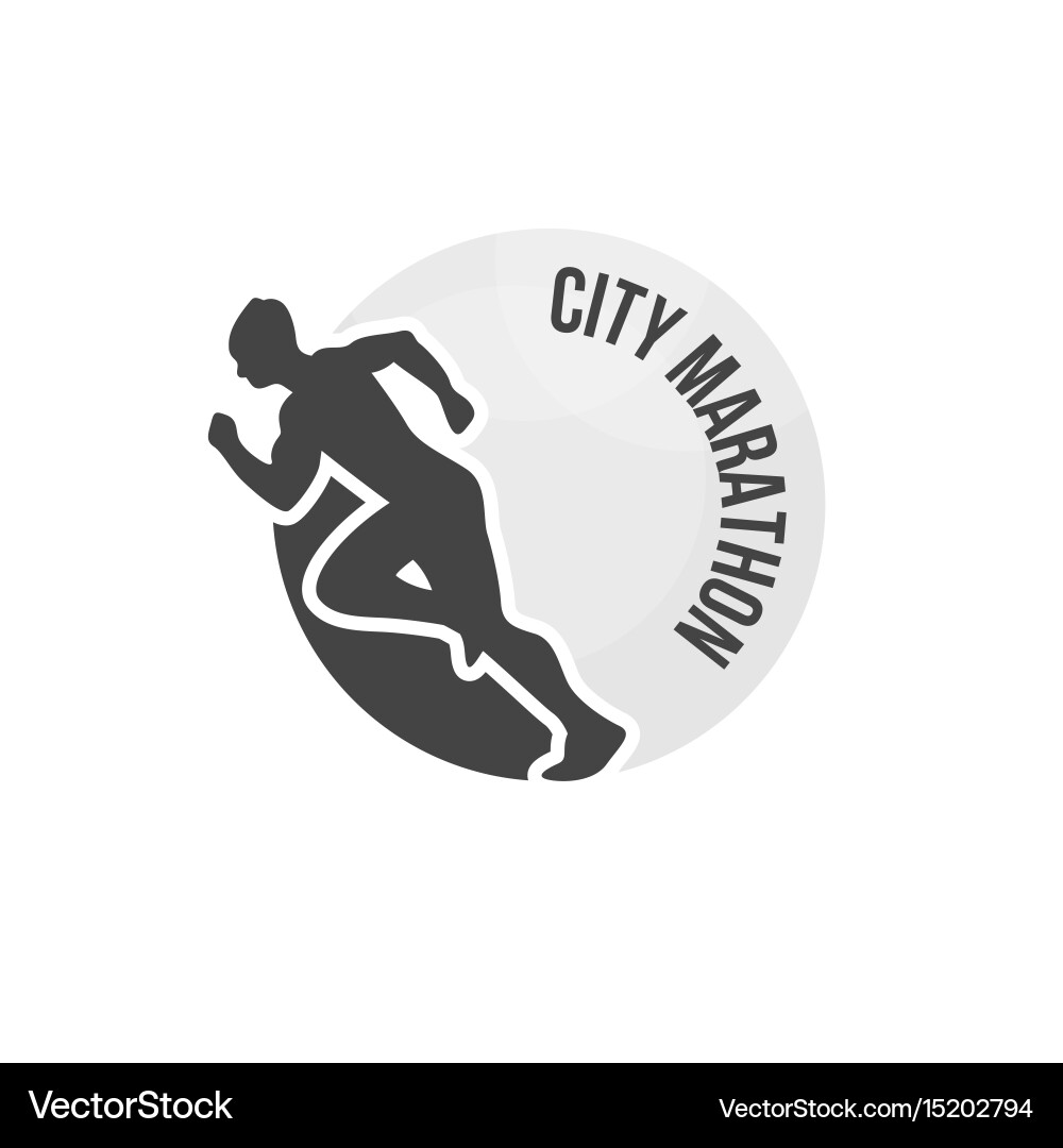 City marathon logo Vector Image