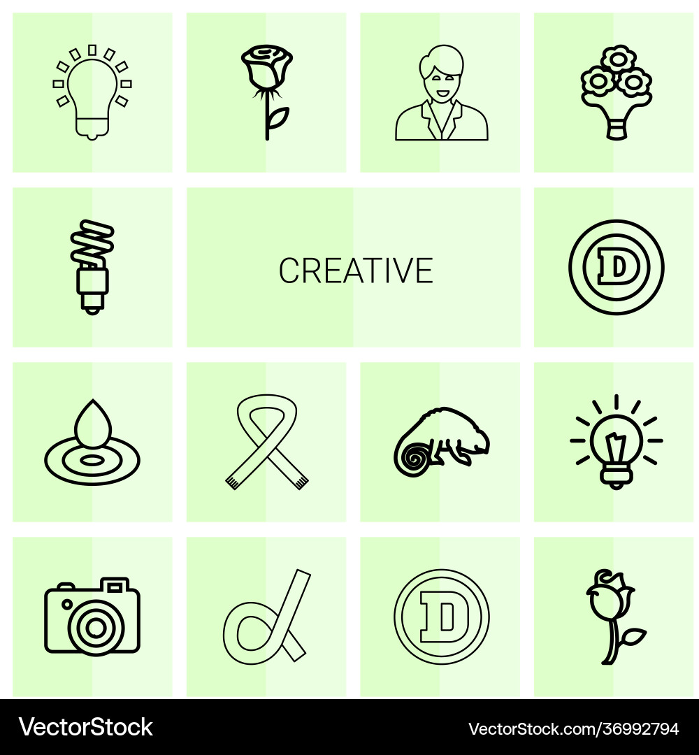 Creative icons Royalty Free Vector Image - VectorStock