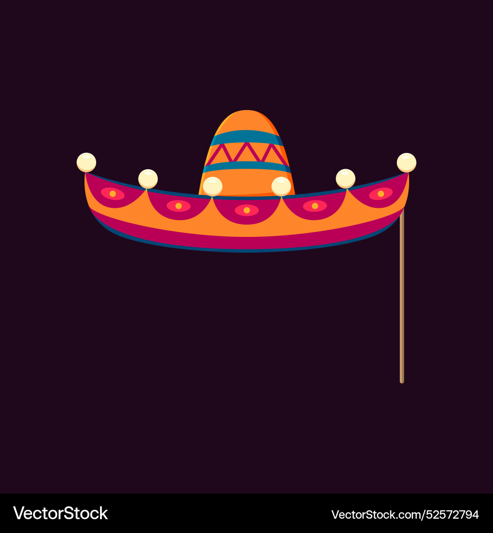 Dead day sombrero photo booth mexican hat props Dead day sombrero photo booth mexican hat props vector image