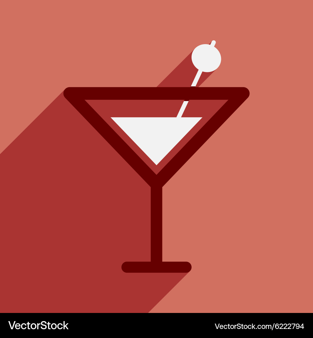 Flat with shadow icon and mobile application vector image