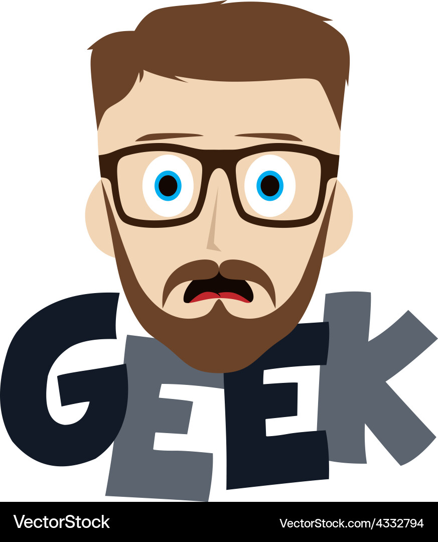 Geek boy vector image