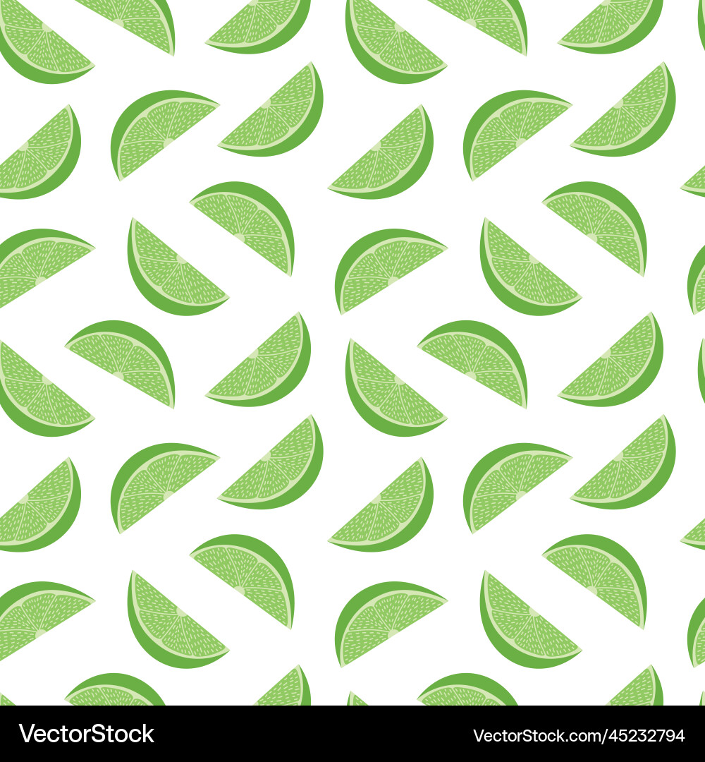 Lime slices seamless pattern Vector Image