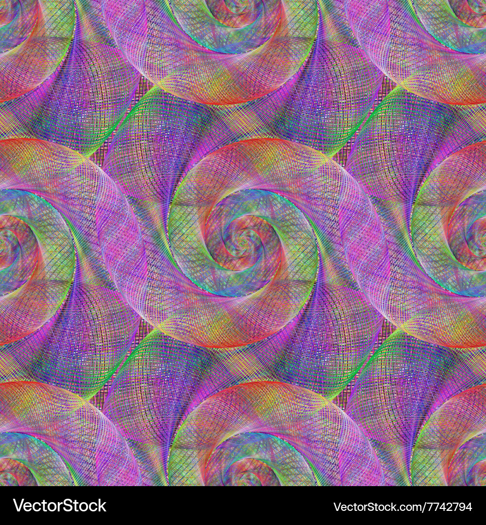 Multicolored wired abstract spiral pattern Vector Image