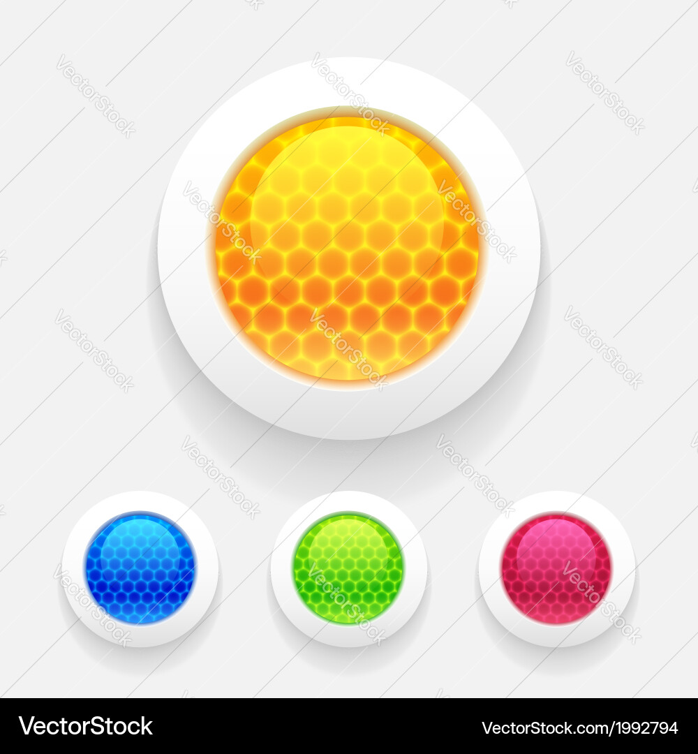 Set of glossy buttons vector image