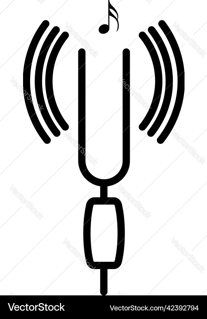 Tuning fork icon vector image