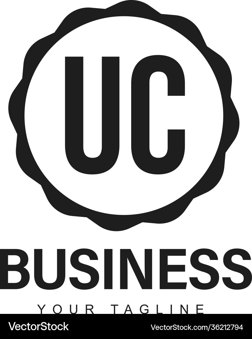Uc initial a logo design with abstract style Uc initial a logo design with abstract style vector image