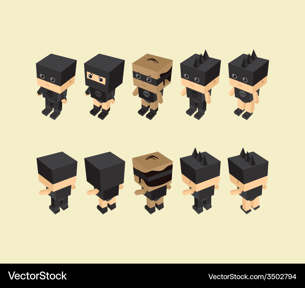 Villain character option game assets element vector image