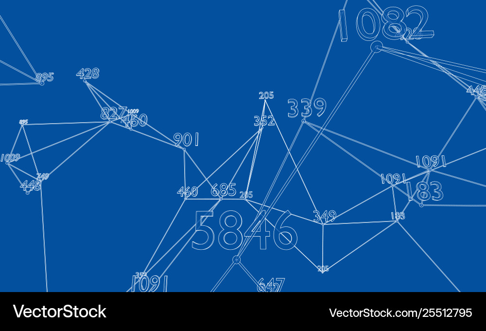 Abstract Data Network vector image