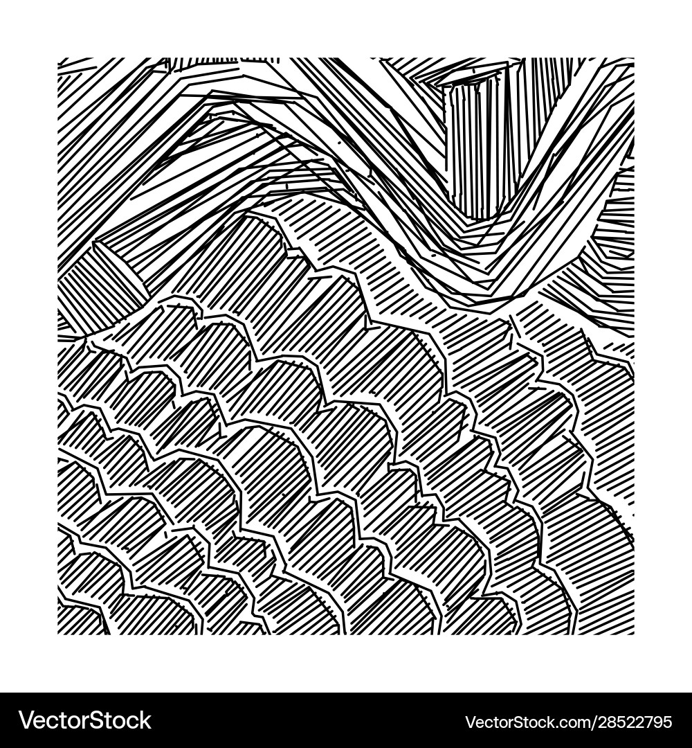 Abstract pattern curved lines grunge boho Abstract pattern curved lines grunge boho vector image
