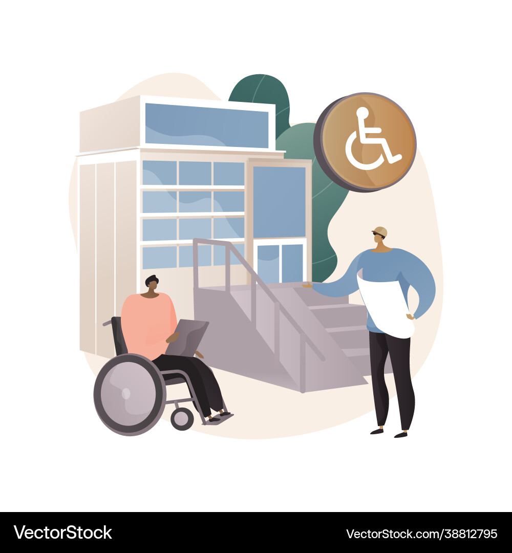 Accessible environment design abstract concept Accessible environment design abstract concept vector image