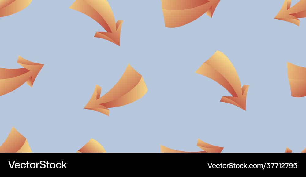 Arrows 3d arrow growing graph seamless pattern Vector Image