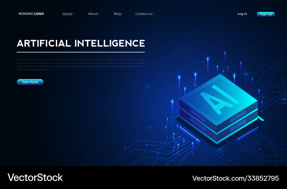 Artificial intelligence machine learning ai data Artificial intelligence machine learning ai data vector image