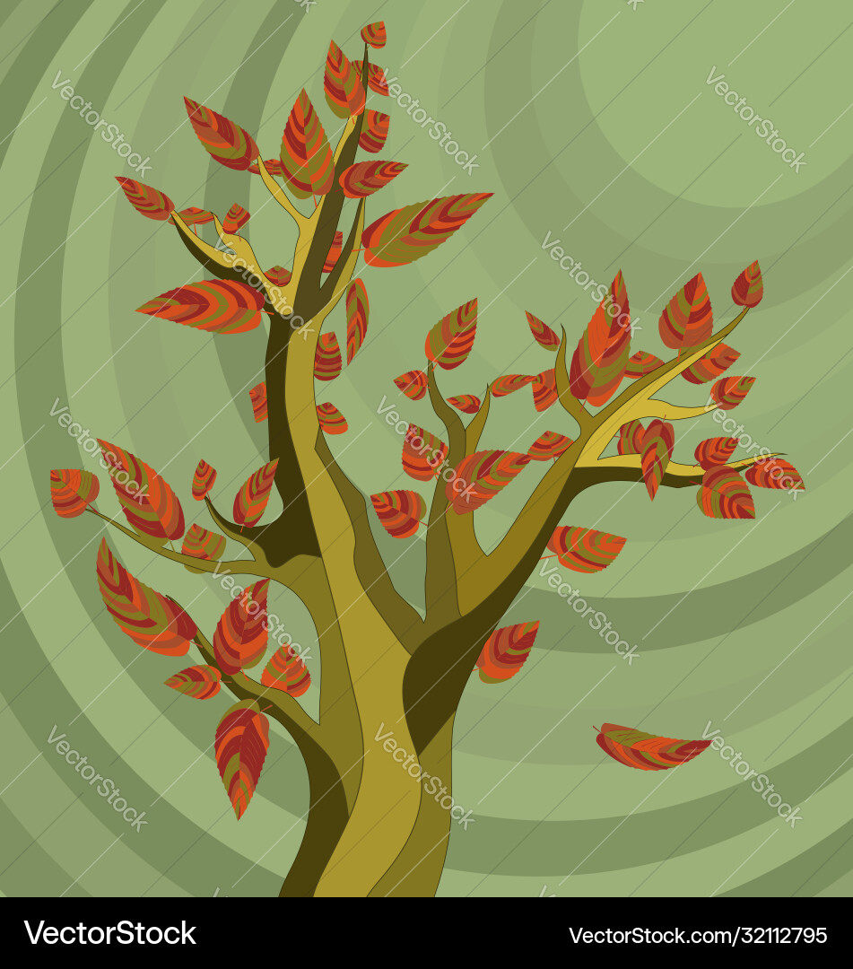Background image abstract autumn tree Background image abstract autumn tree vector image