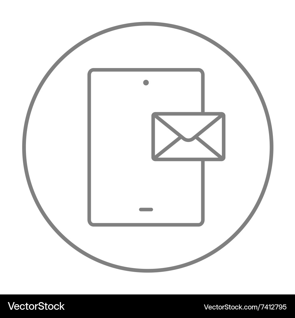 Digital tablet with message line icon Vector Image