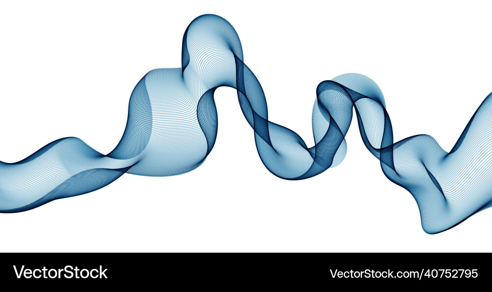 Flowing particles wave dynamic sound motion curve Flowing particles wave dynamic sound motion curve vector image