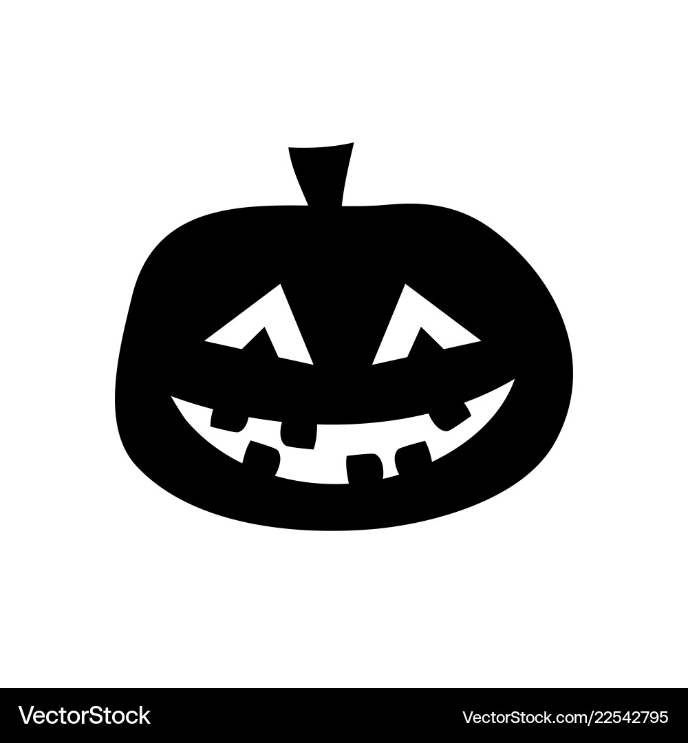 Halloween Jack-o'-Lantern Icon Vector Image