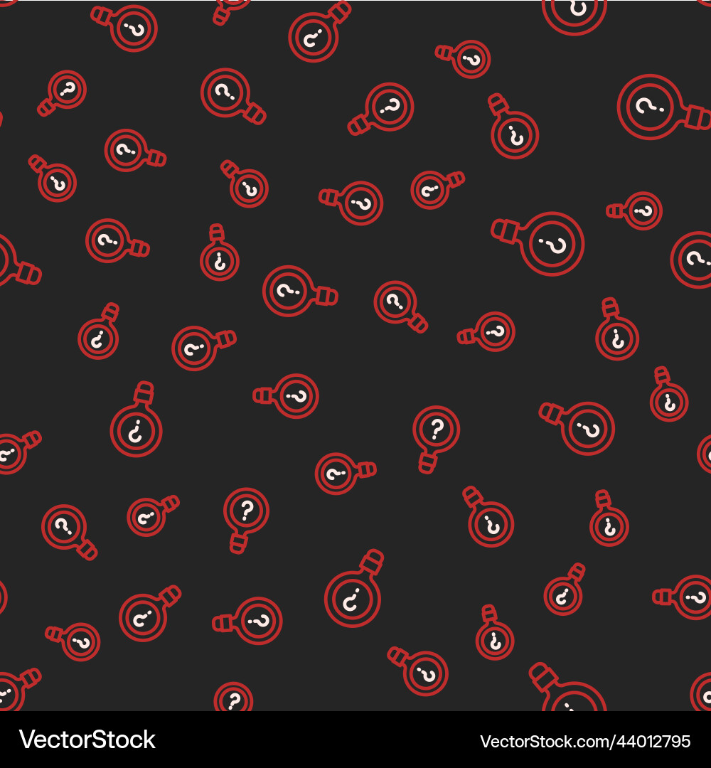 Line unknown search icon isolated seamless Vector Image