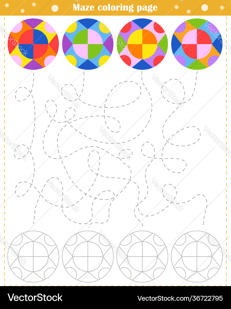 Logic game for children go through maze Vector Image