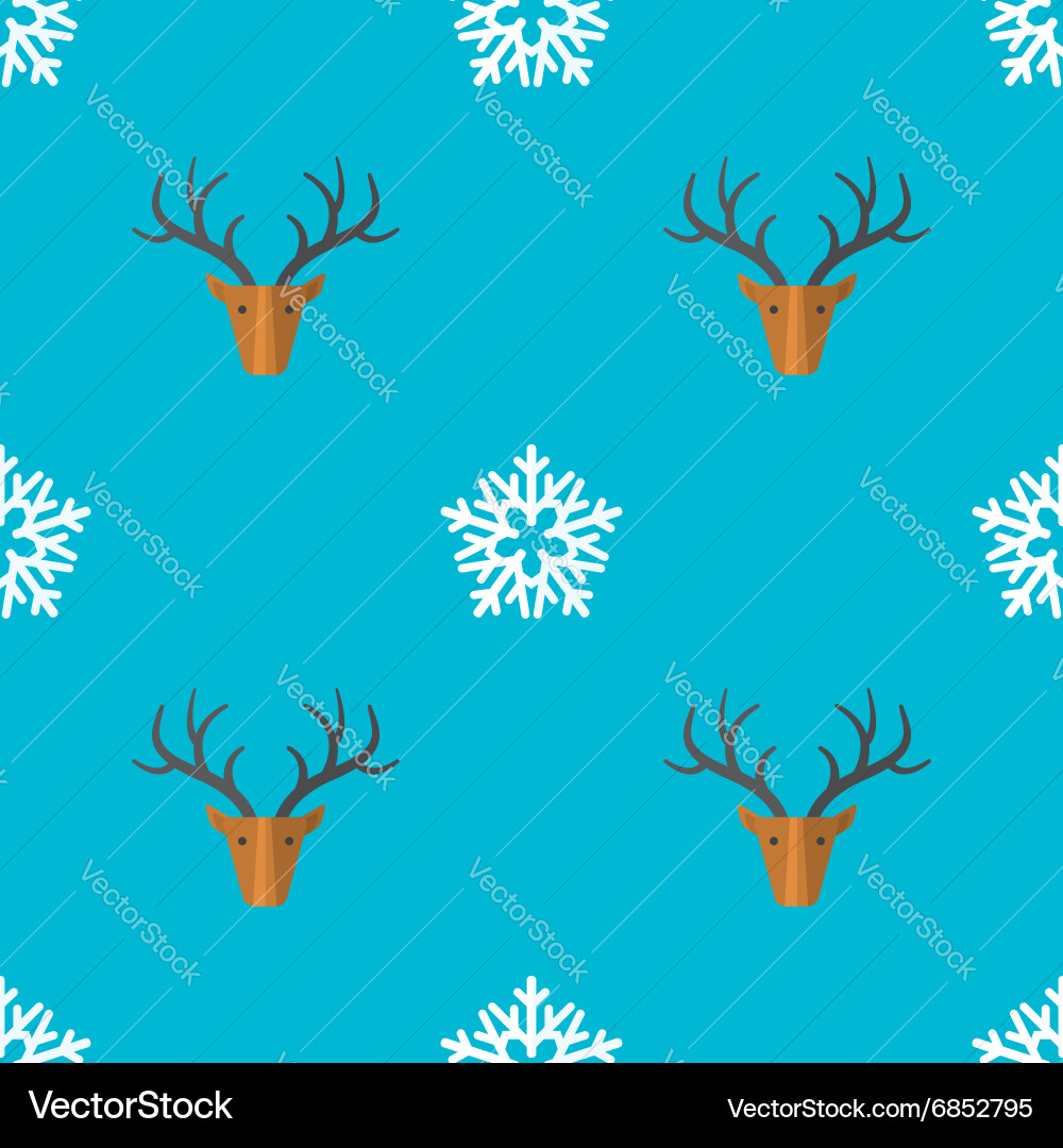 New Year Snowflake Pattern vector image