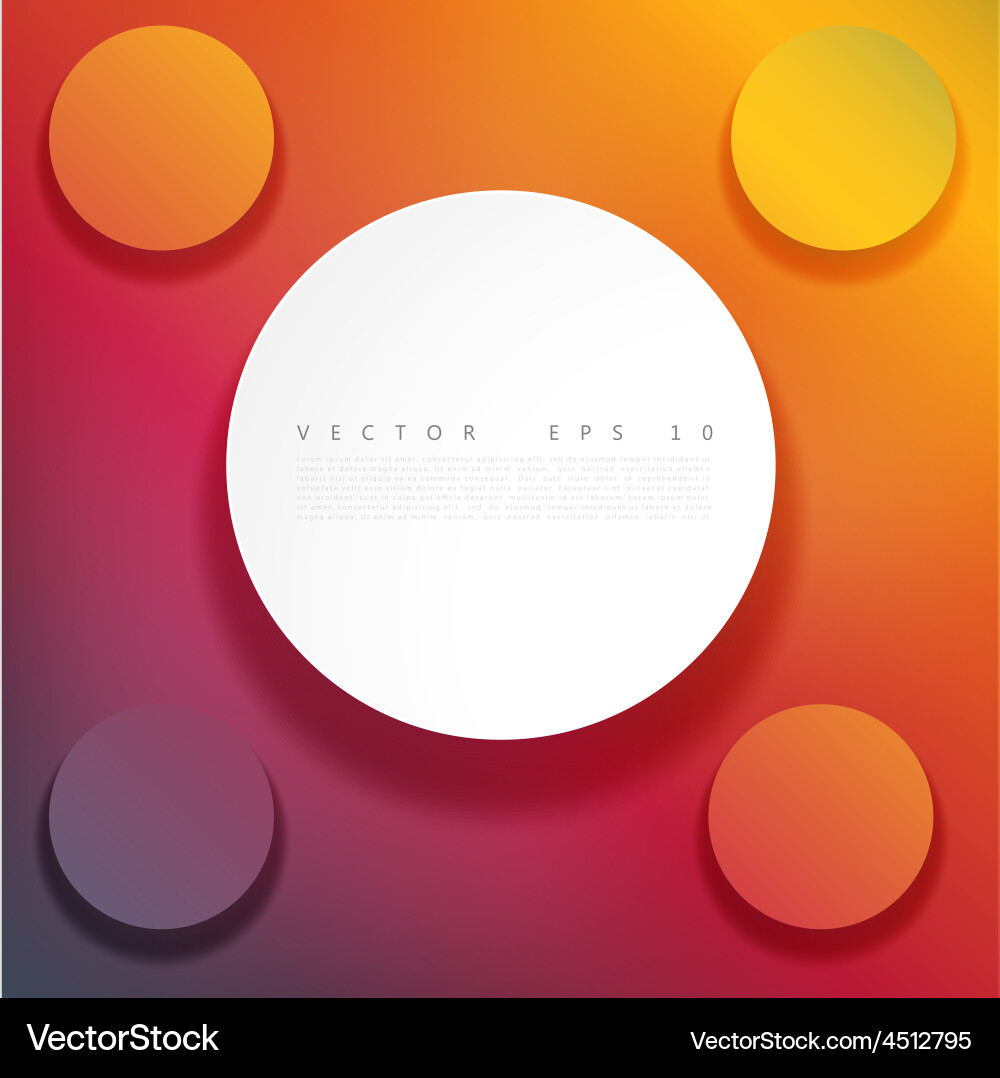 Paper circle with drop shadows vector image