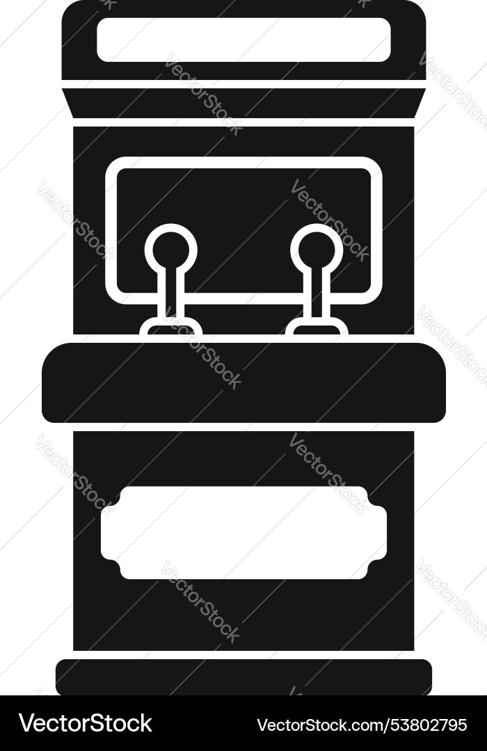 Retro arcade game console with two joysticks Retro arcade game console with two joysticks vector image