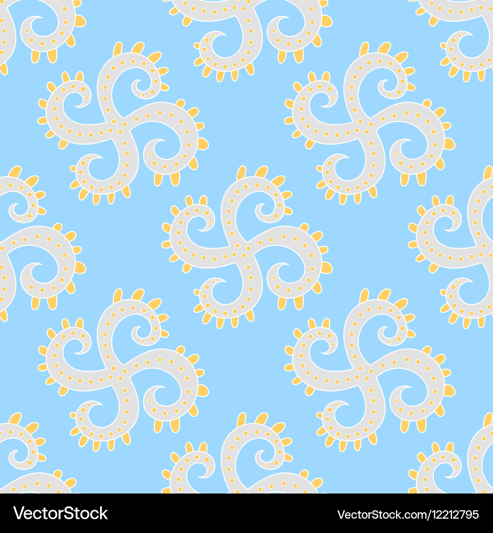 Seamless winter pattern with frozen curls Vector Image