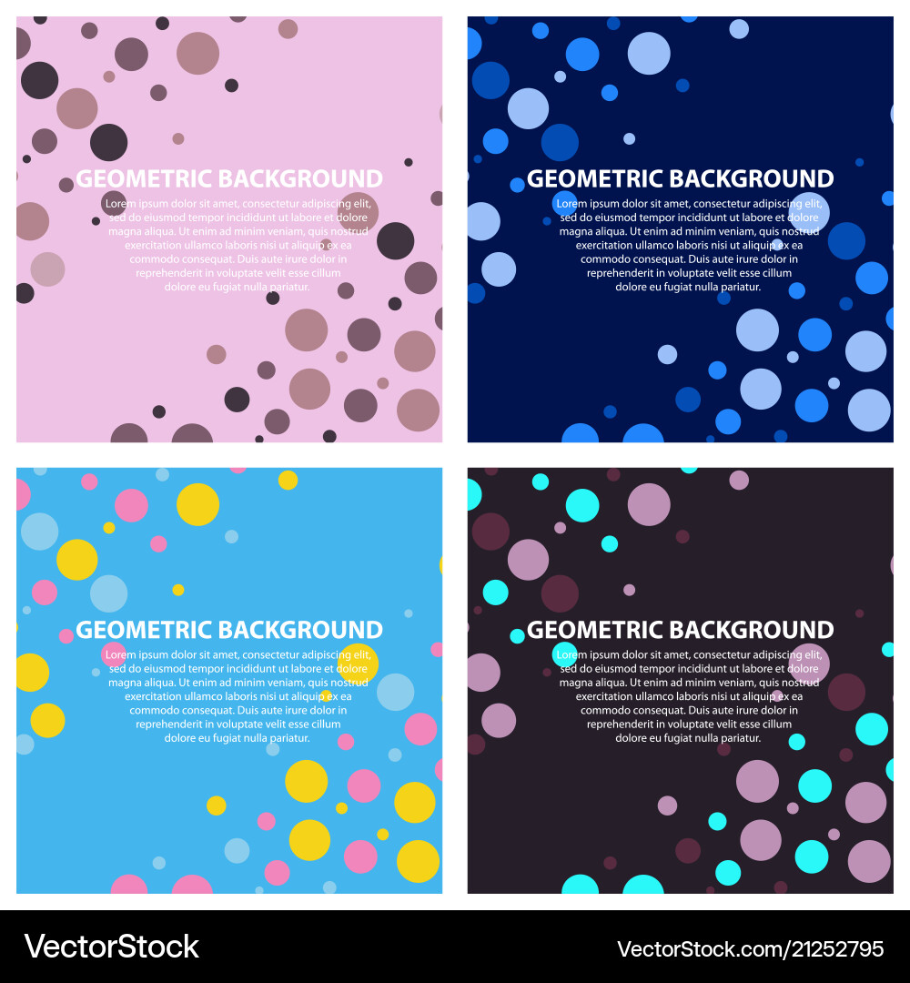 Set of abstract geometric pattern vector image