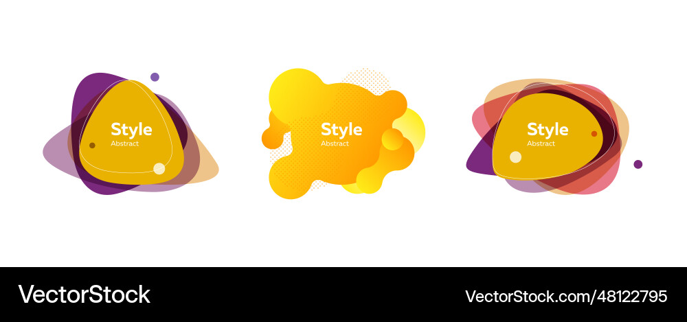 Set of colorful abstract forms Set of colorful abstract forms vector image