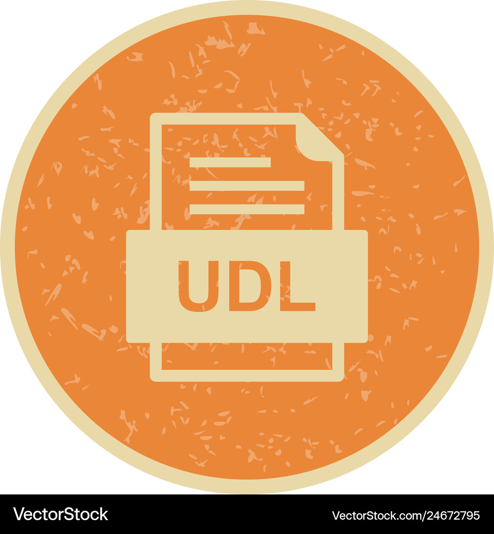 Udl file document icon Vector Image