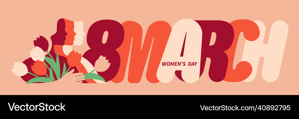 Women s day poster design 8 march vector image