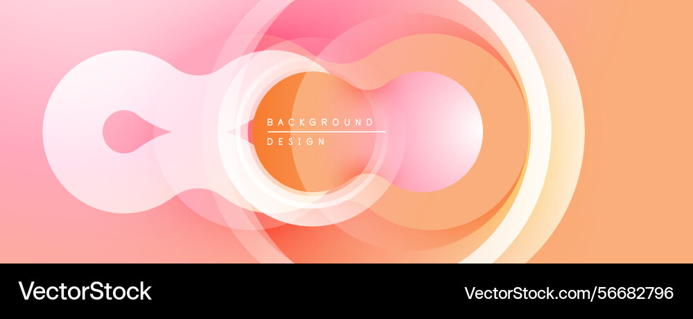 Abstract design features layered circles soft vector image