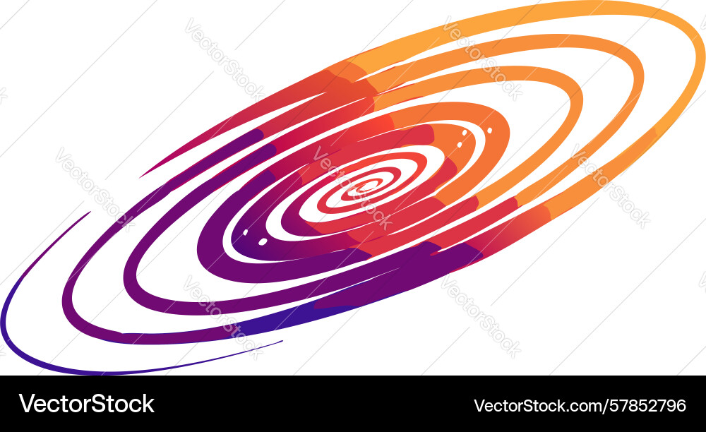 Abstract spiral with outward arrow dynamic Vector Image