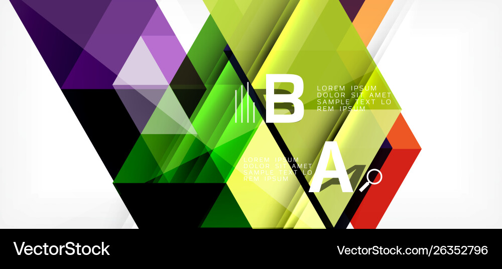 Abstract triangle pattern colorful backdrop Vector Image