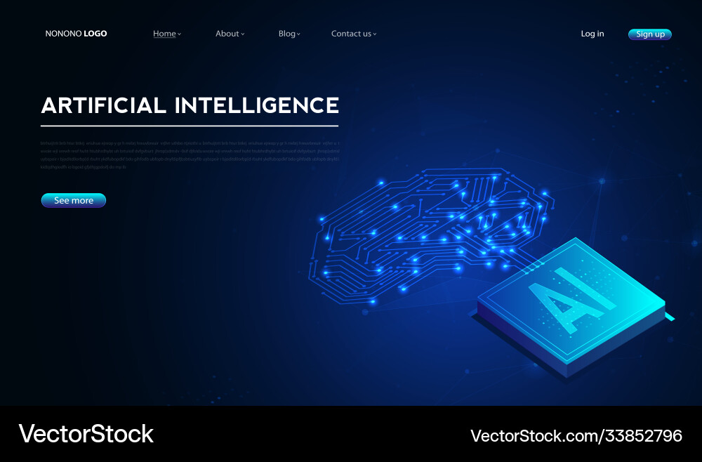 Artificial intelligence machine learning ai data Artificial intelligence machine learning ai data vector image