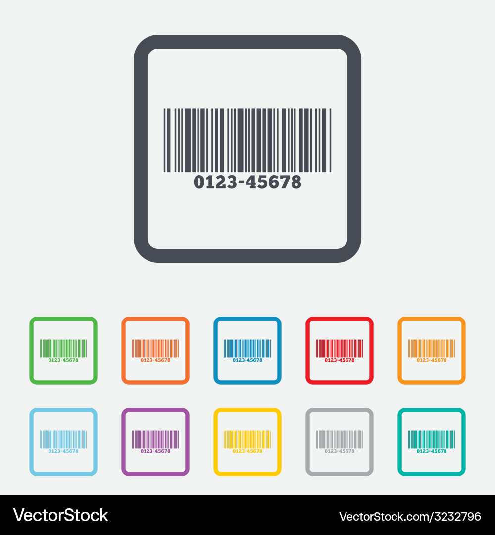 Bar code sign icon scan symbol vector image