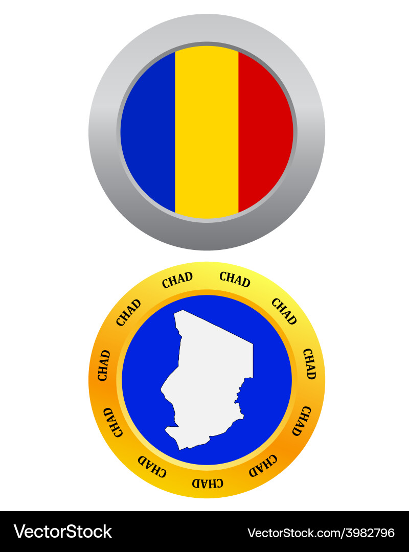 Button as a symbol map chad Vector Image