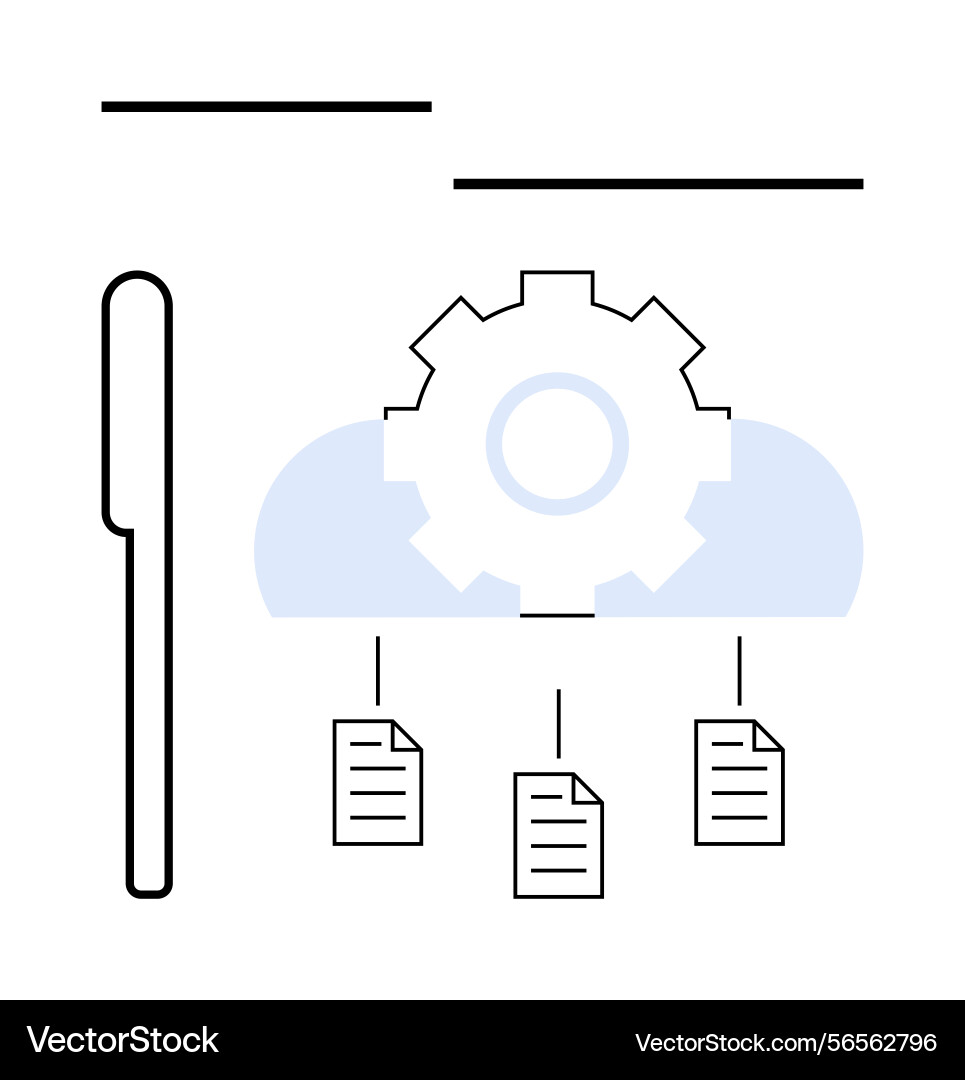 Cloud storage and data synchronization with gear Cloud storage and data synchronization with gear Vector Image