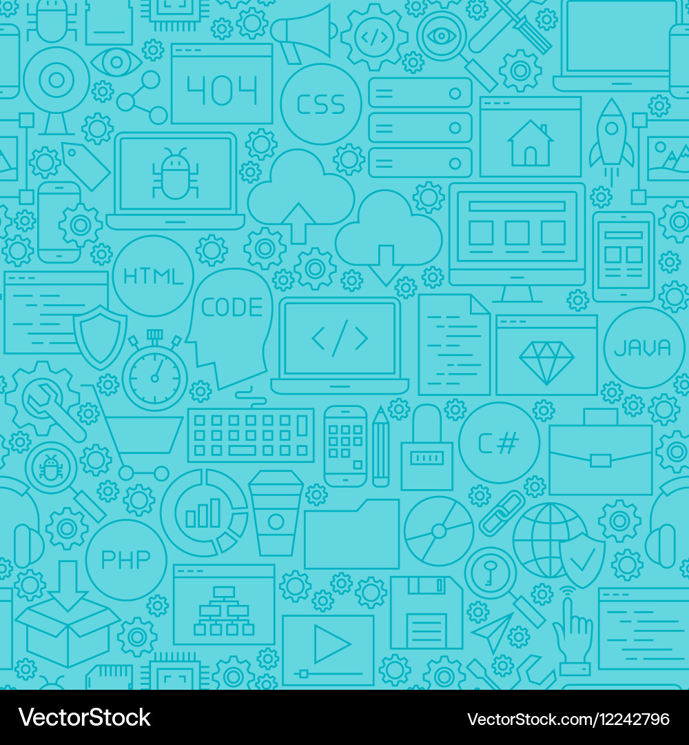 Coding Line Pattern - Blue vector image