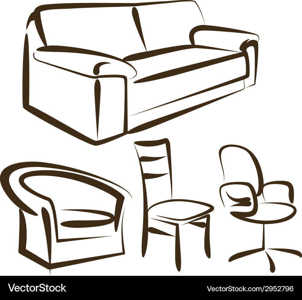 Furniture vector image