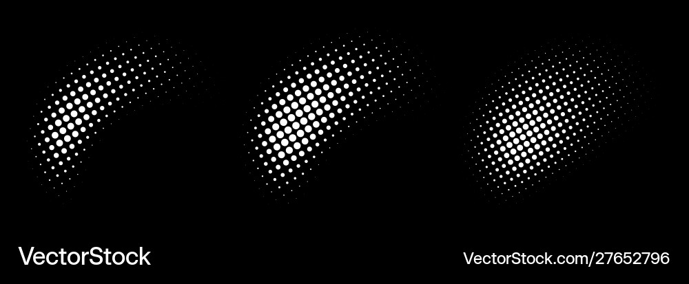 Halftone dots curve gradient pattern background Halftone dots curve gradient pattern background vector image