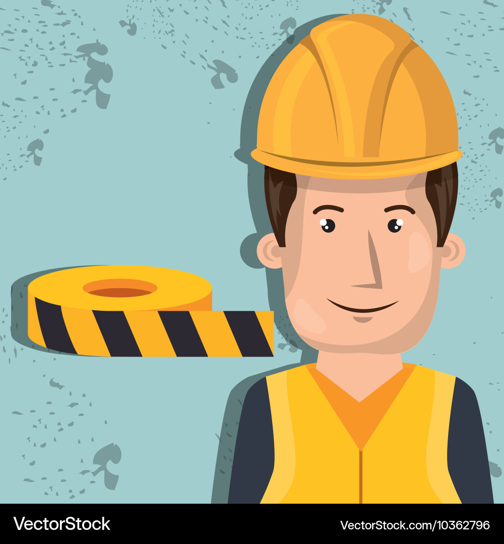 Man worker protection tools icon Vector Image