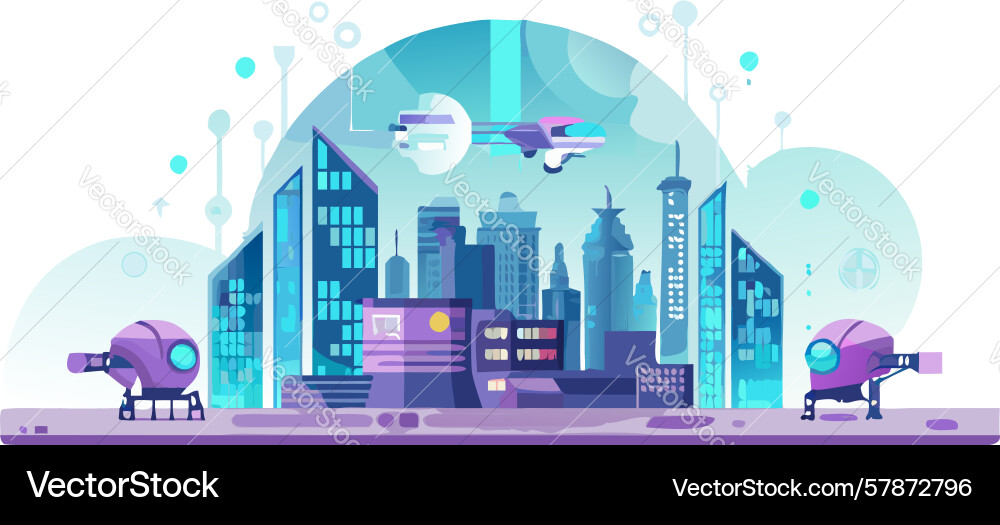 Mechanical robot dog in dynamic crawling pose Vector Image
