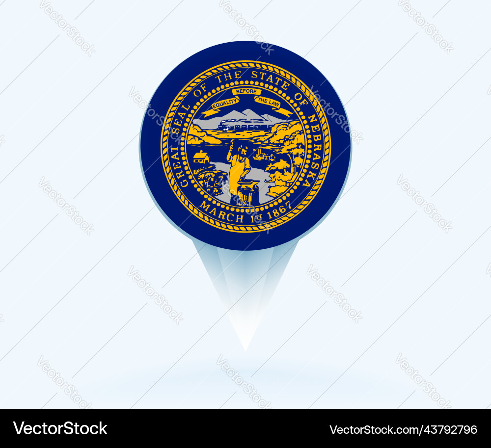 Nebraska Flag Pointer vector image